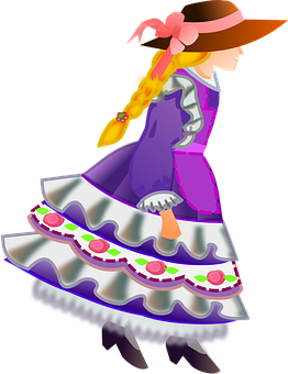 Animeret flamencodanser illustration Wallpapers