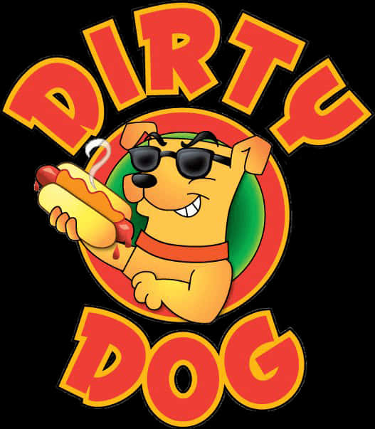 Animeret hotdog-karakterlogo Wallpapers