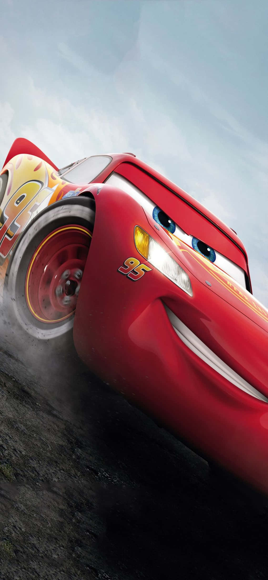 Animeret hovedperson McQueen iPhone X Baggrund fra Biler Wallpapers