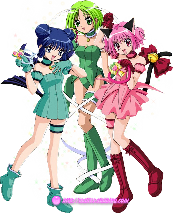 Animeret magisk pigegruppe-positur Wallpapers