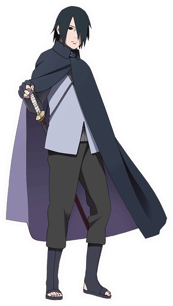 Animeret ninja-figur med sværd Wallpapers