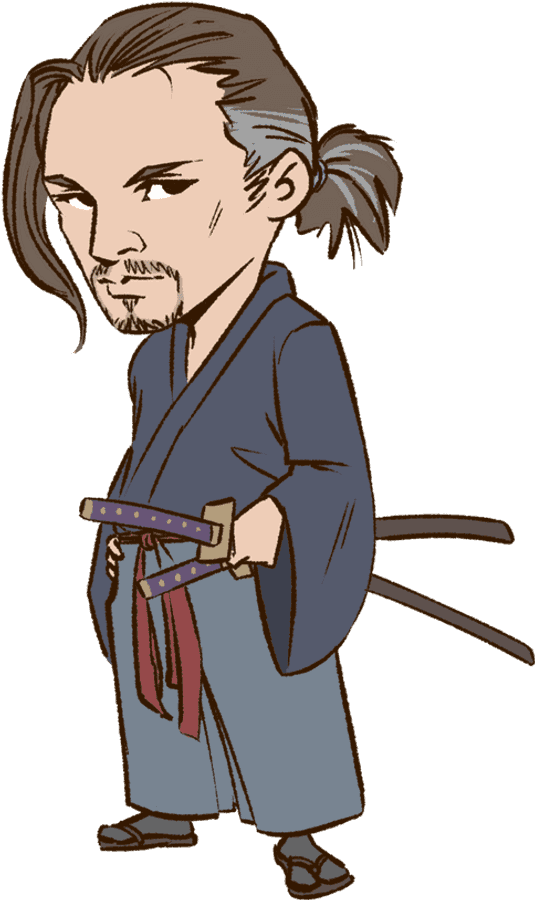 Animeret samurai-karakter Wallpapers