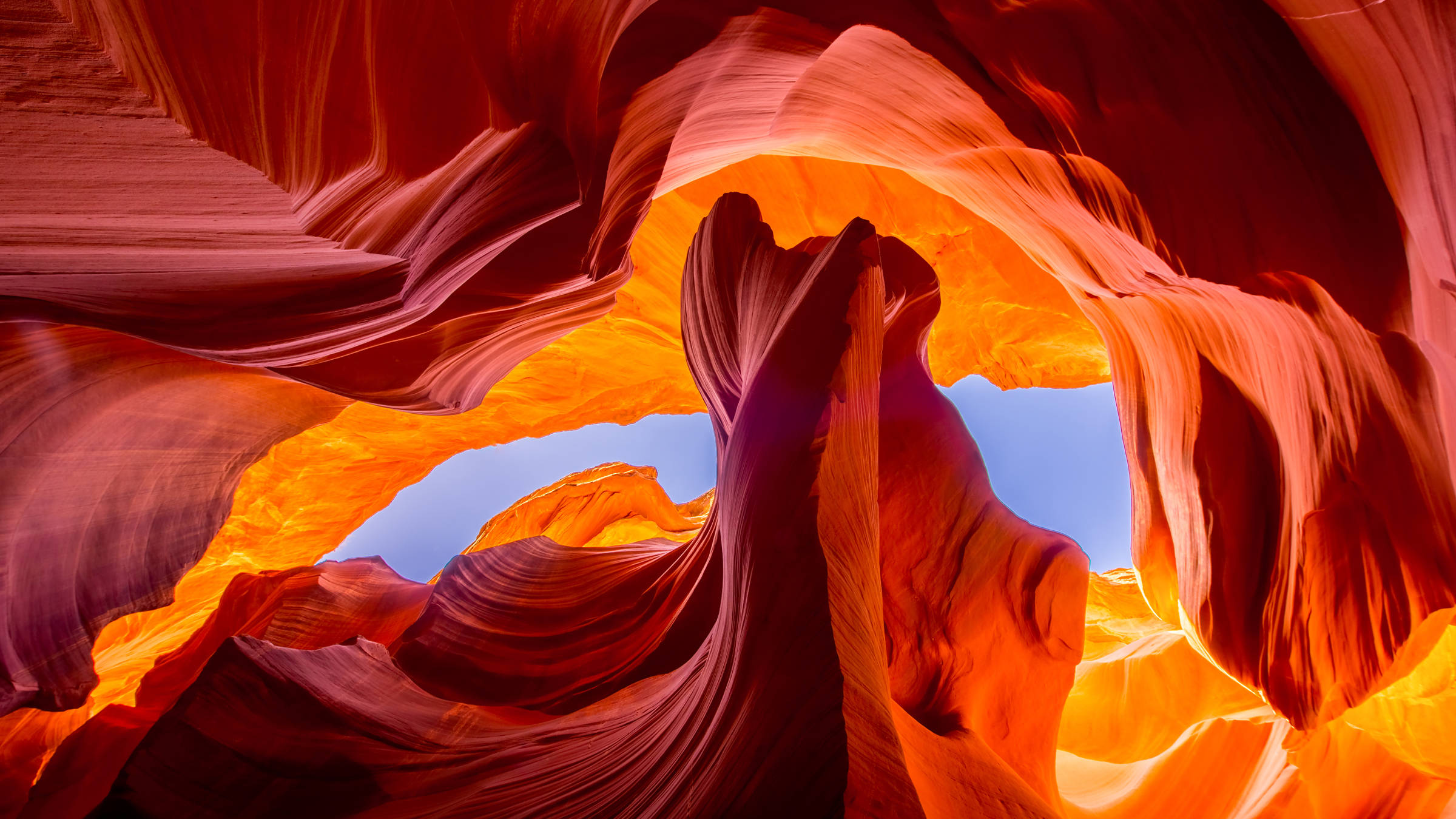 Antelope Canyon nedefra Wallpapers