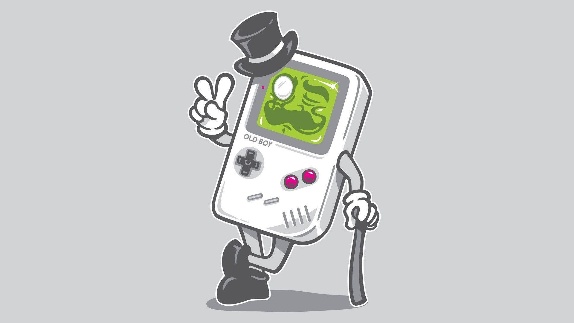 Antropomorf Game Boy-parodi-kunst Wallpapers