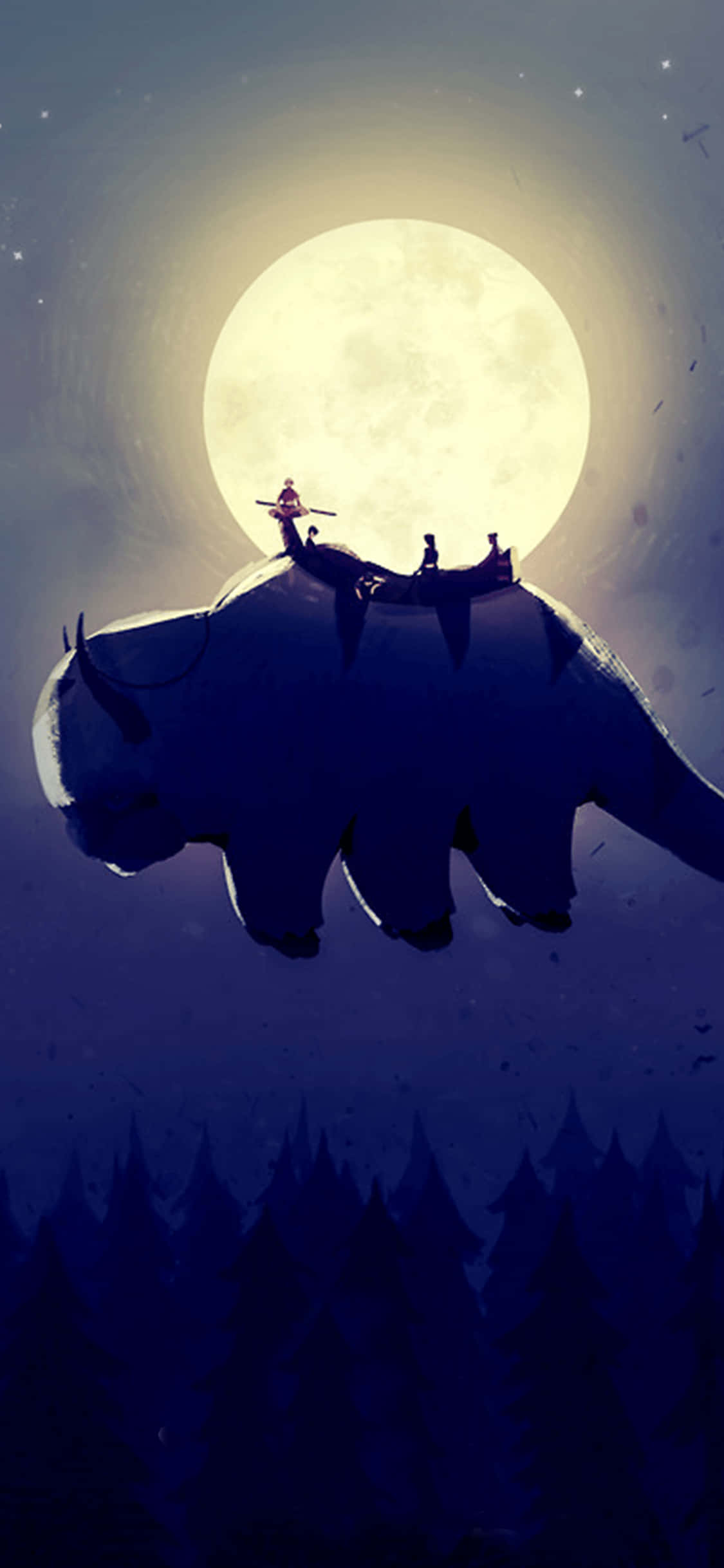 Appa flyver gennem skyerne Wallpapers