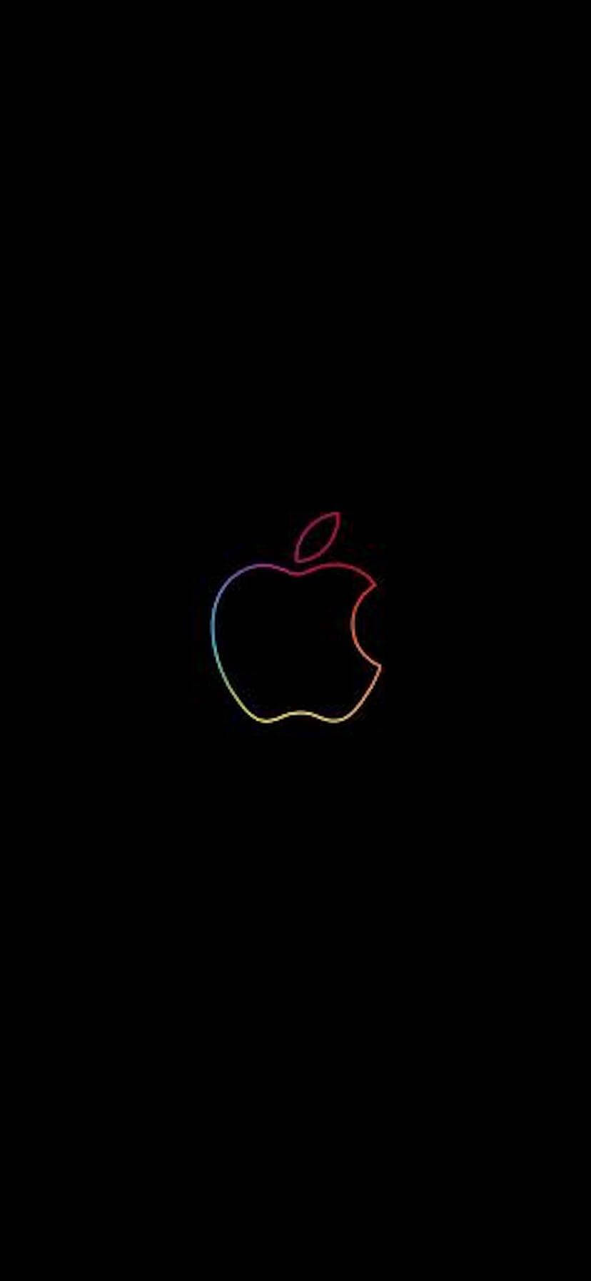 Apple iPhone XR med levende regnbuekanter Wallpapers