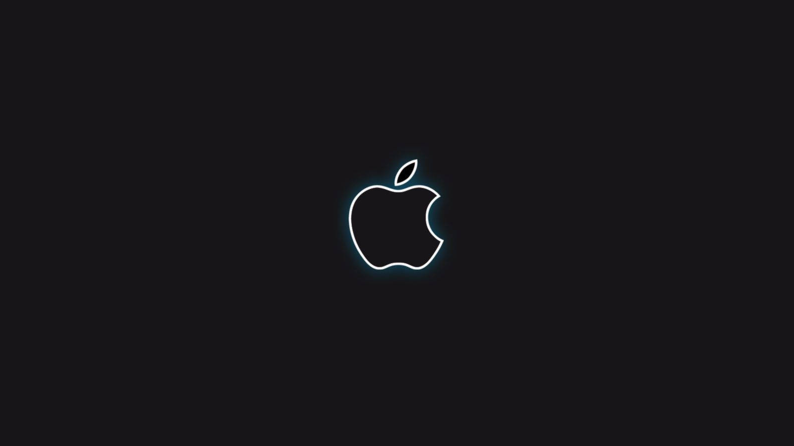 Apple Logo Sort Sort Baggrund Wallpapers
