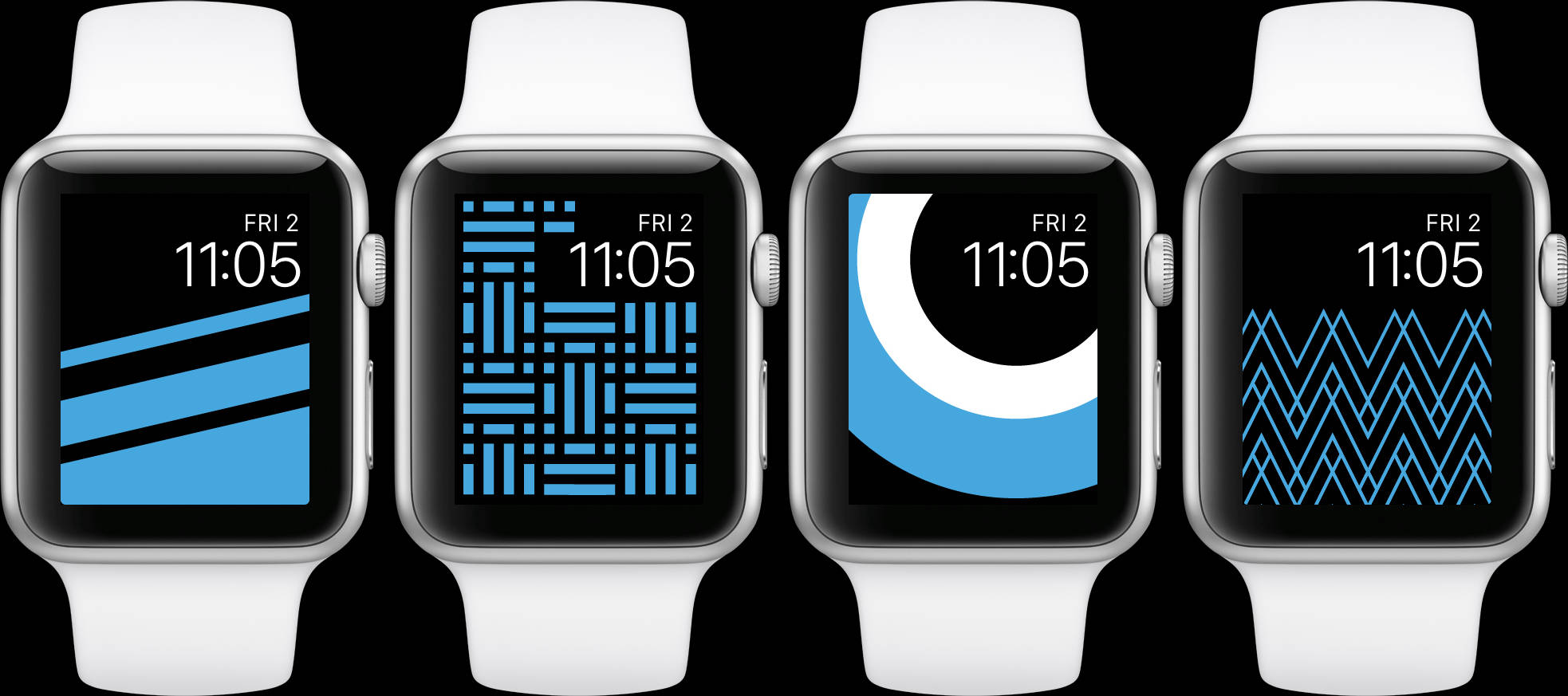 Apple Watch blå tema grænseflader Wallpapers
