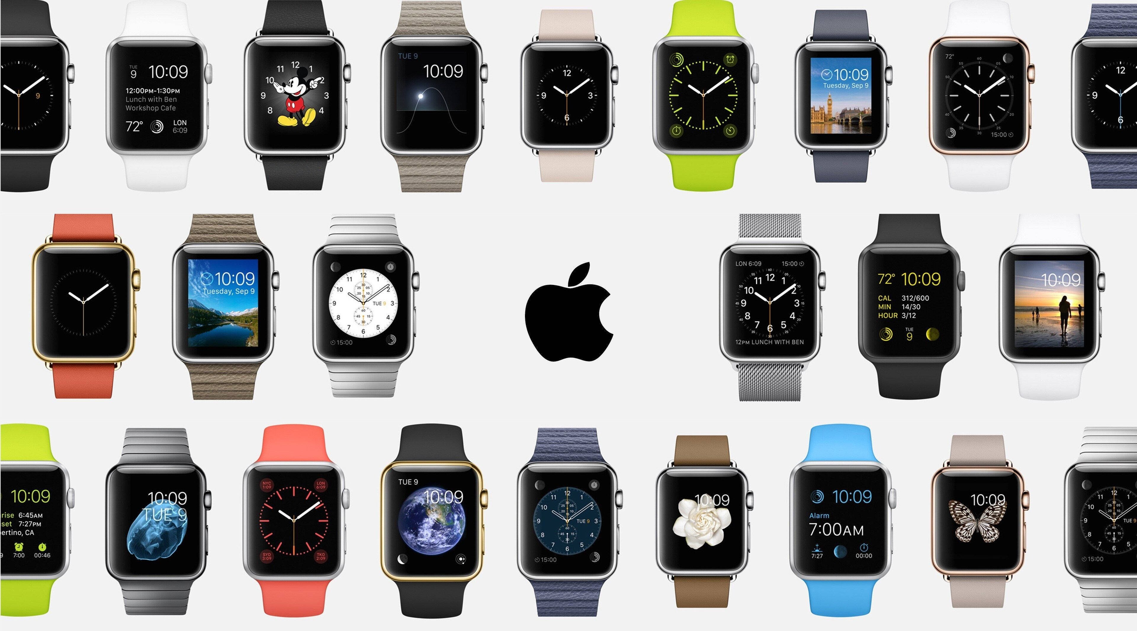 Apple Watch Forskellige Serier Wallpapers
