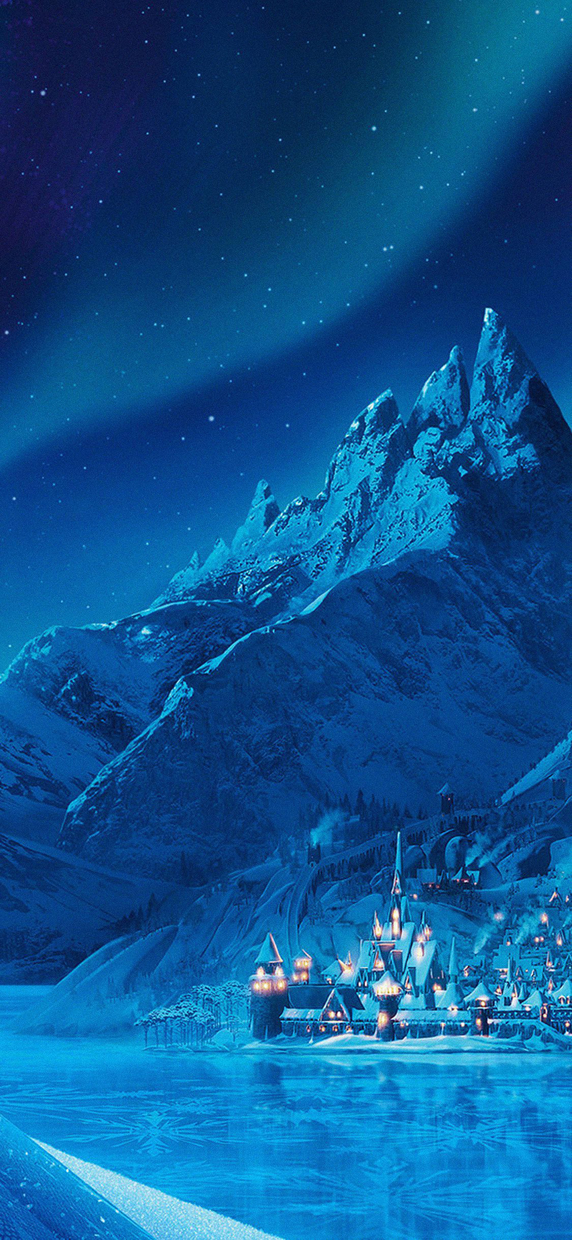 Arendelle frosne slot bjerg Wallpapers