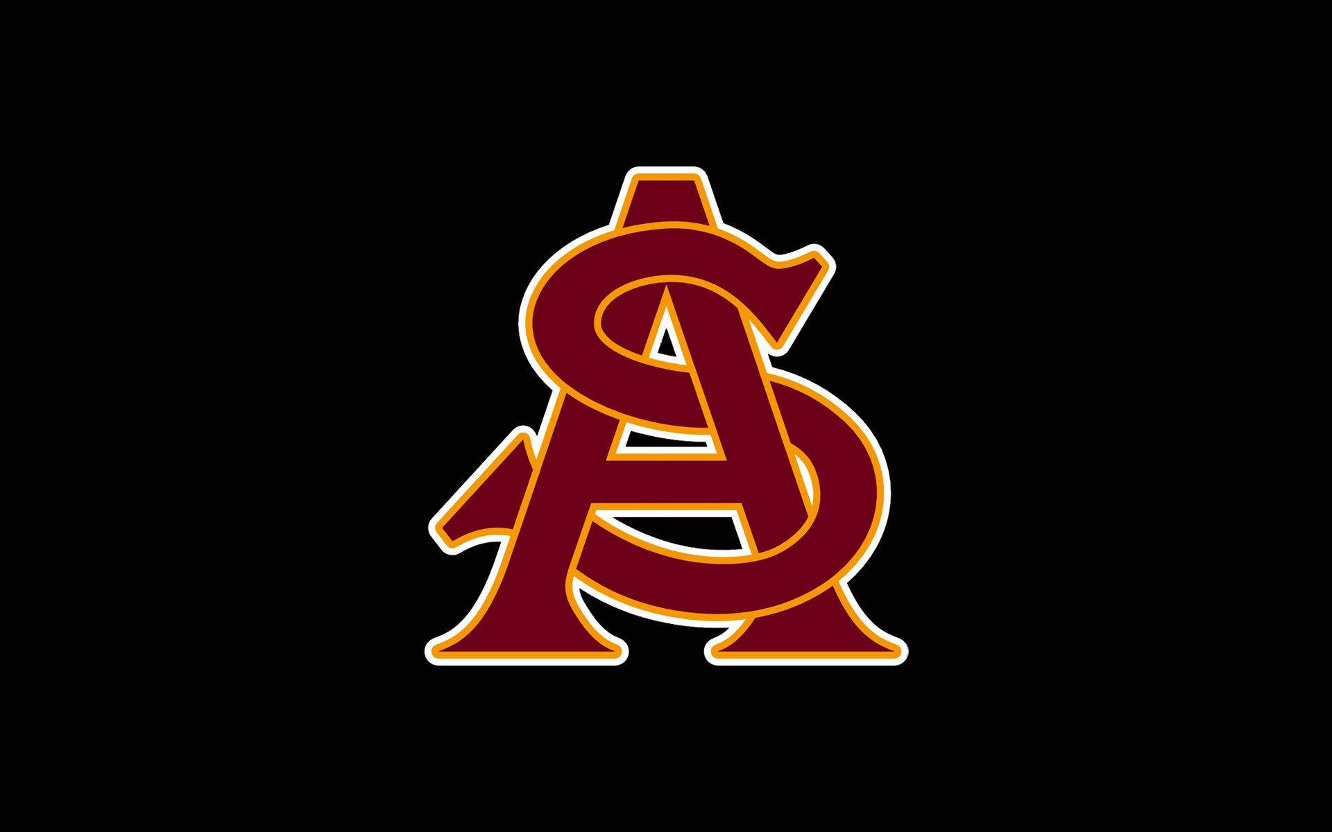 Arizona State Sun Devils fodboldhold logo desktop-baggrund. — Fodbold Wallpapers