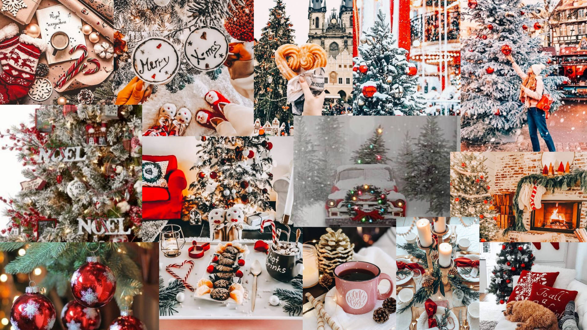 Arktisk vejr julecollage Wallpapers