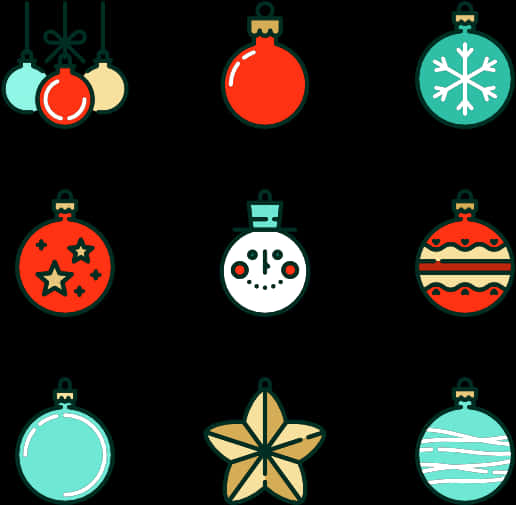 Assorterede julepynt vektor Wallpapers