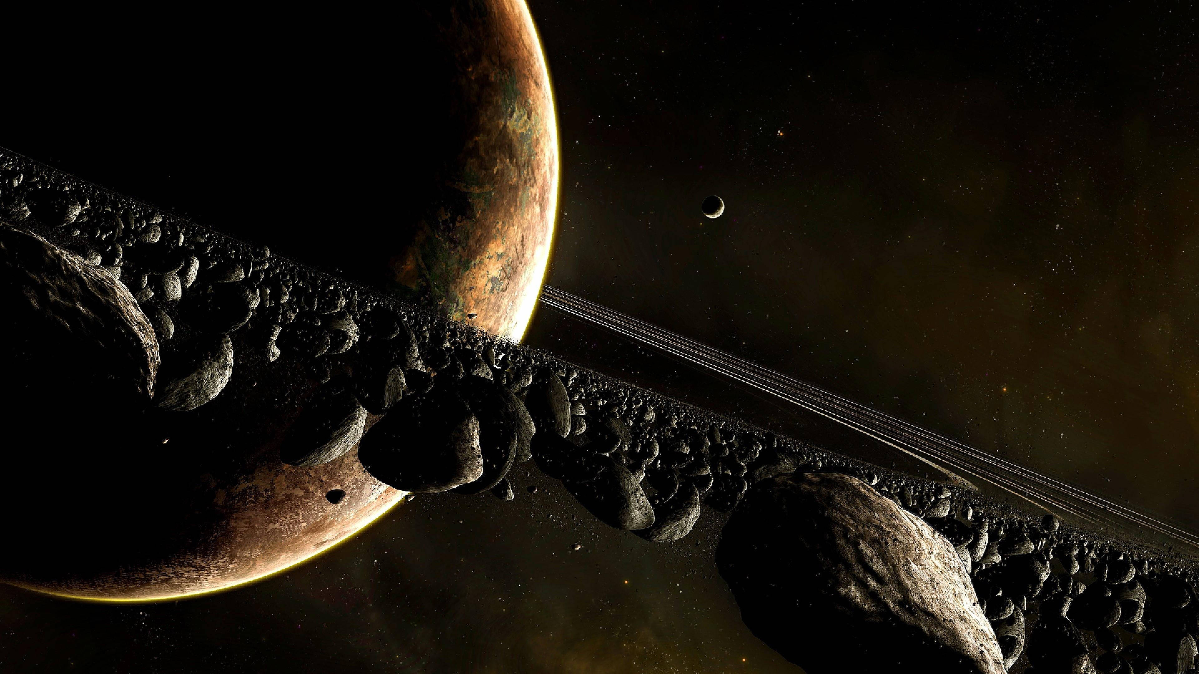 Asteroide Saturn 4K Wallpapers