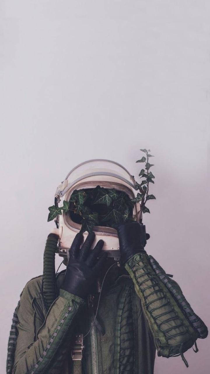 Astronaut Æstetik Plantehjelm Wallpapers