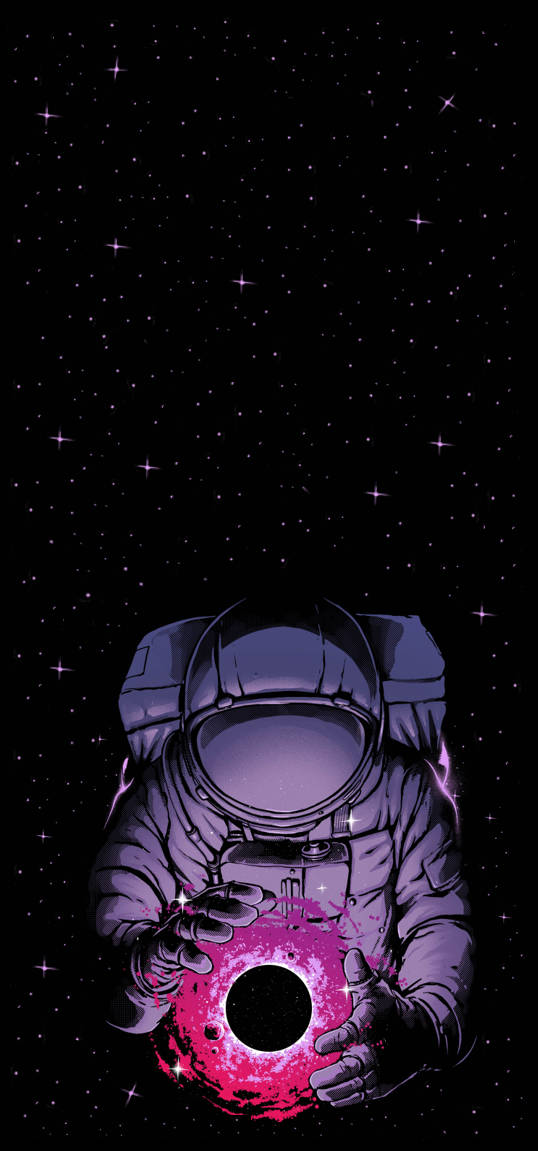 Astronaut Fingeraftryk Telefon Wallpapers
