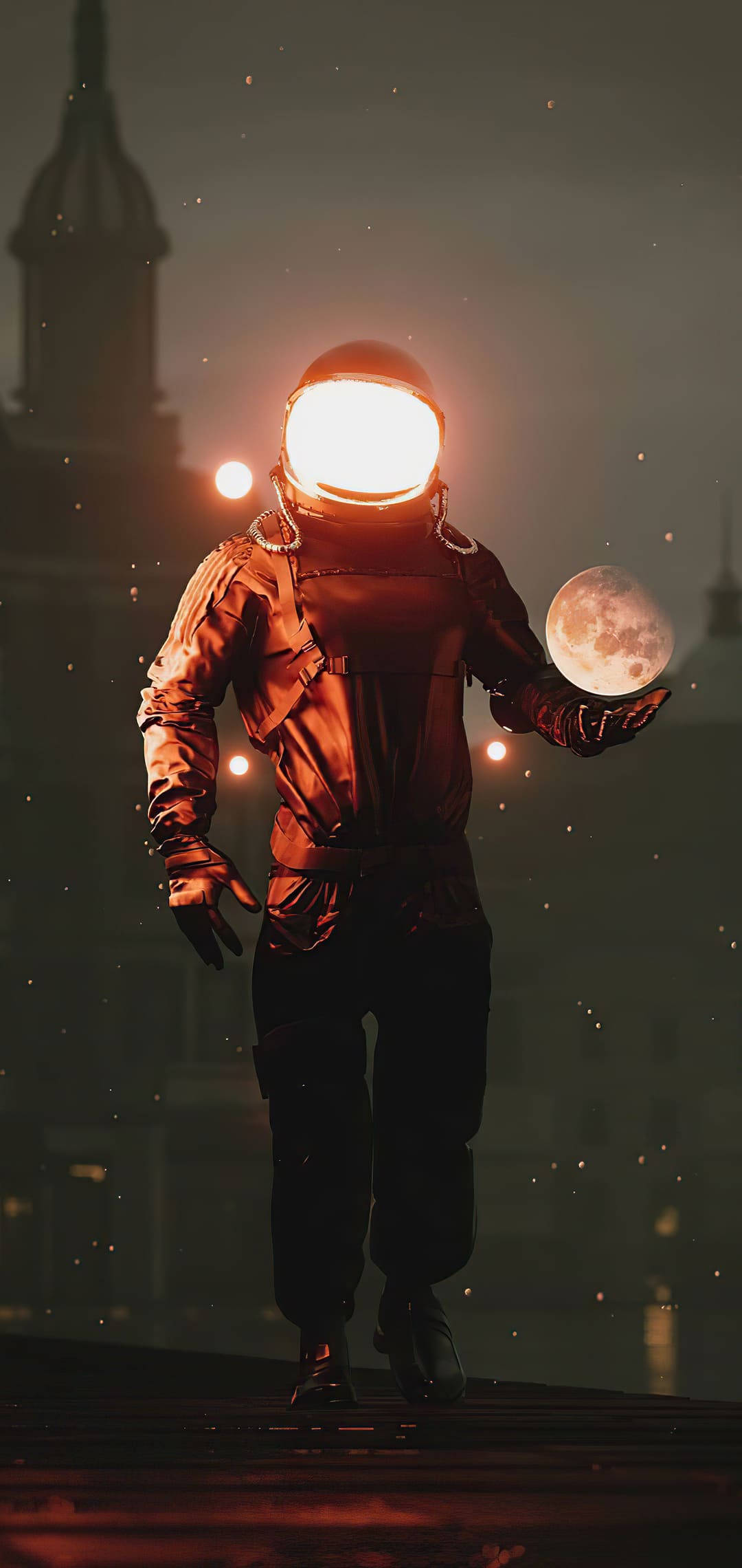 Astronaut Holder Månen Fantasi Wallpapers