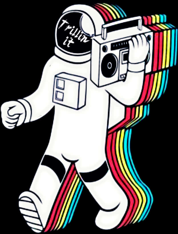 Astronaut med boombox kunst Wallpapers