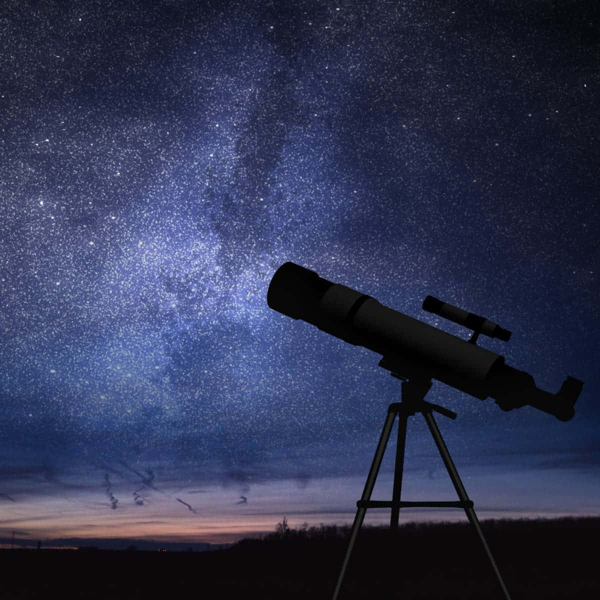 Astronomiteleskop mod stjernehimlen Wallpapers