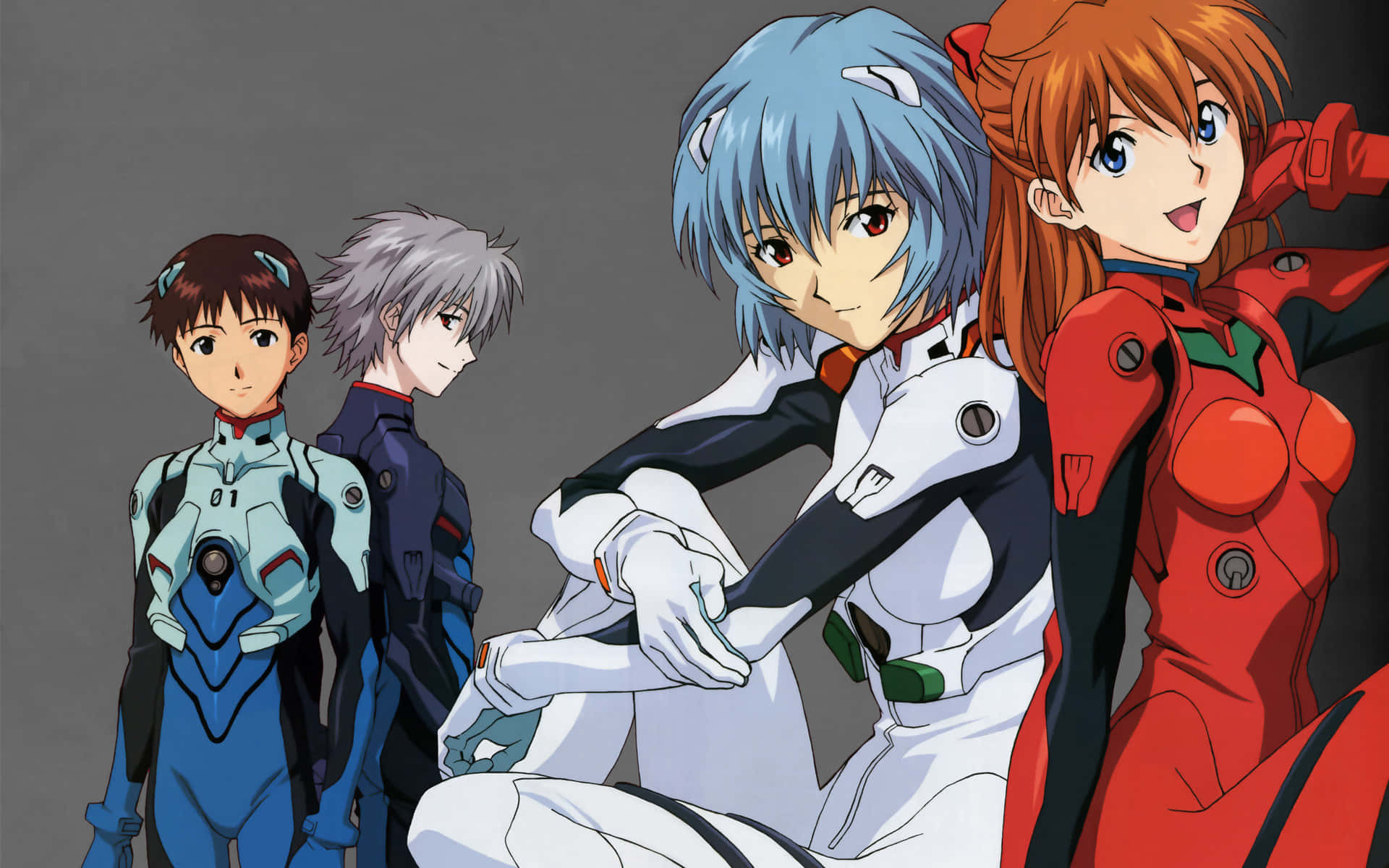 Asuka og Shinji, to af de mest elskede karakterer fra Neon Genesis Evangelion. Wallpapers