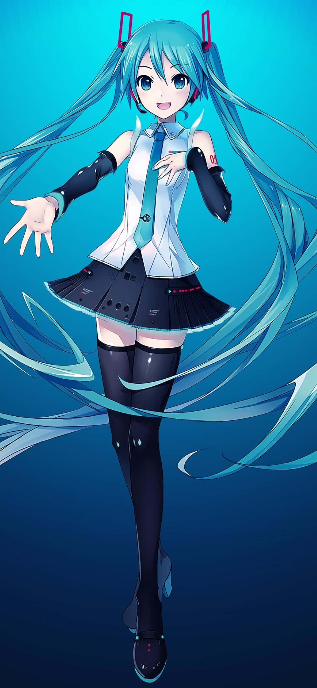 At bringe musik til live: Hatsune Miku på scenen Wallpapers