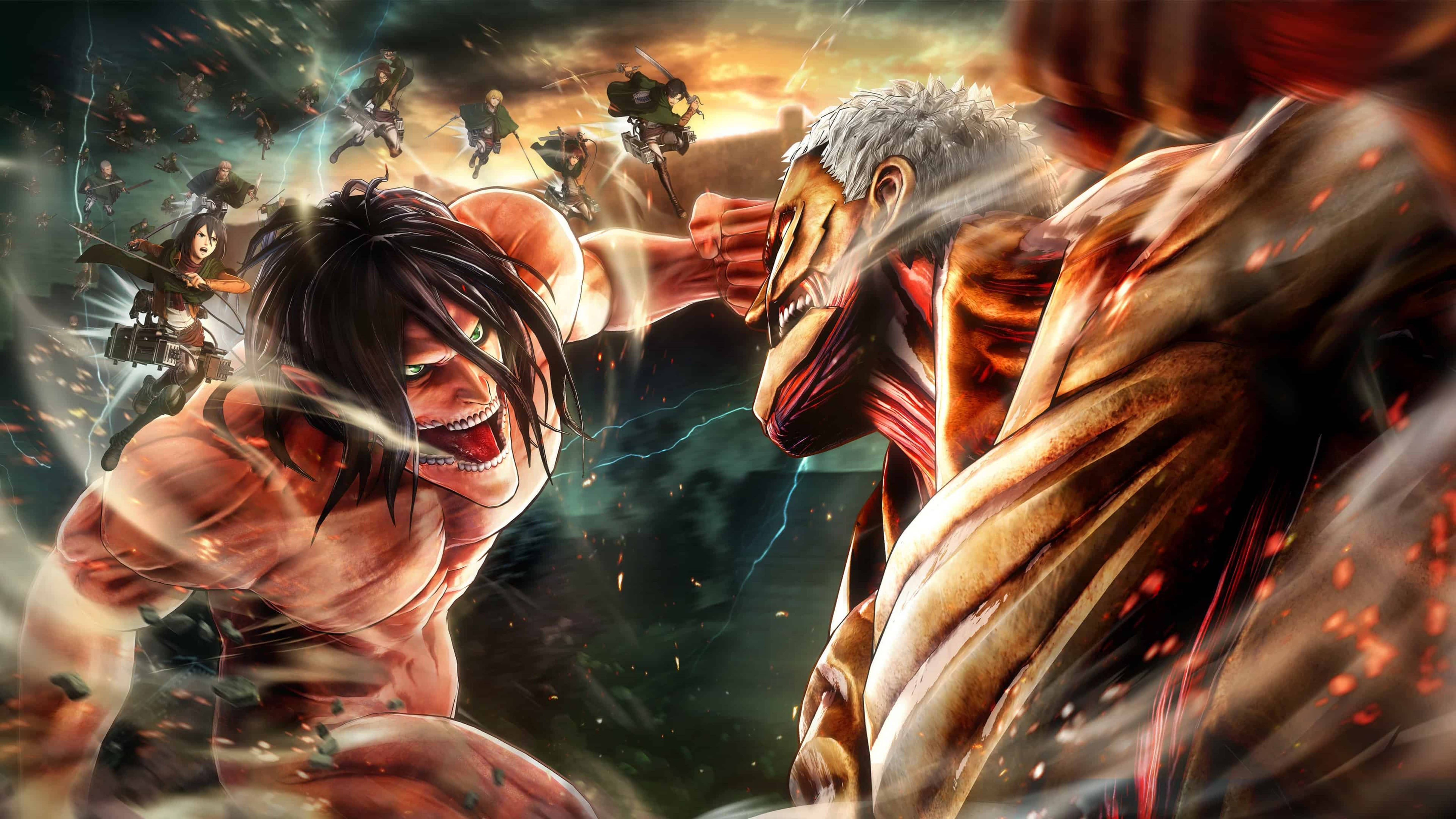 Attack on Titan 4K Titan Fight Wallpapers