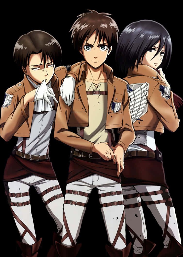 Attack on Titan Hovedpersoner Wallpapers