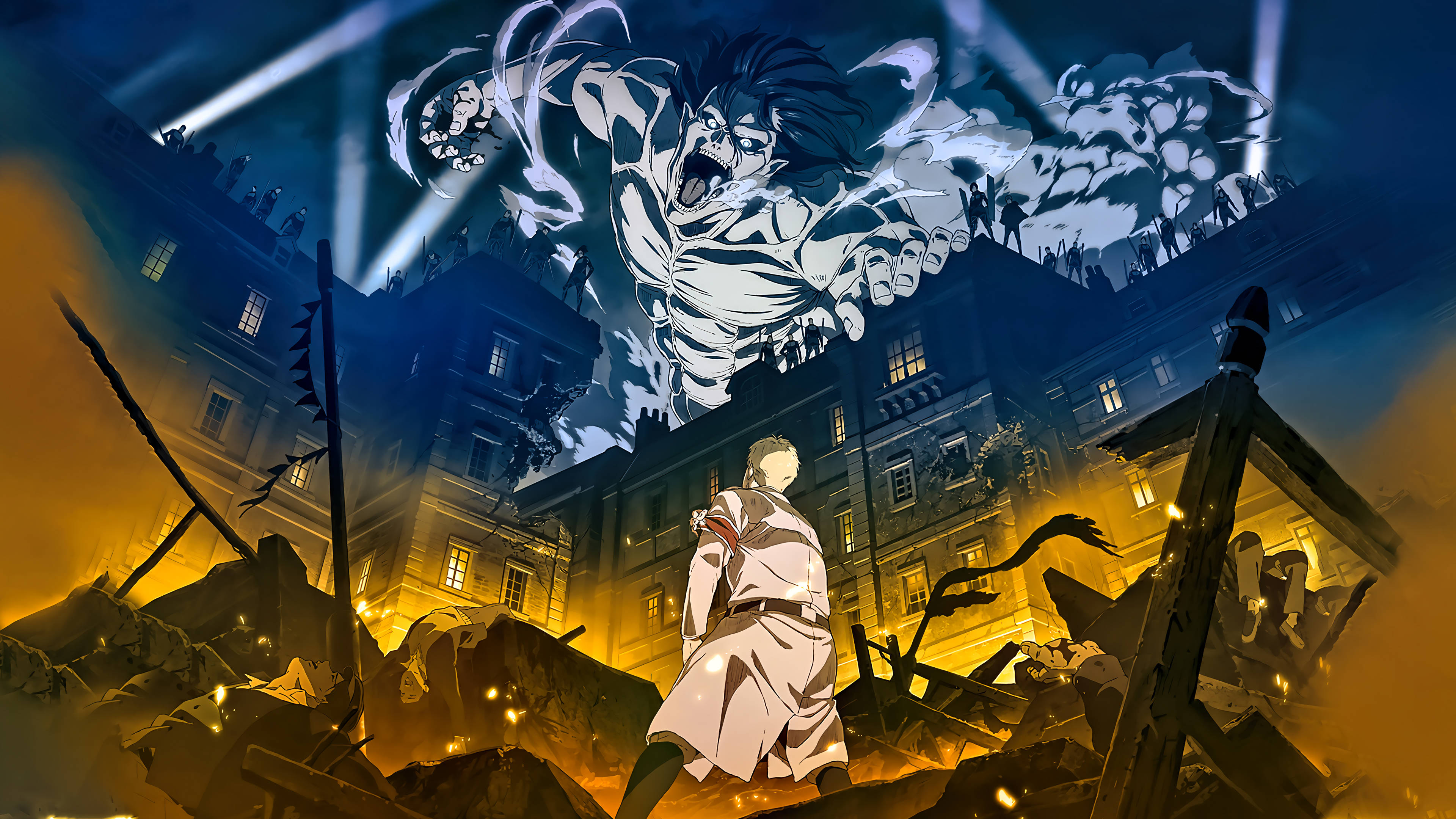 Attack On Titan Sæson 4 Titan-angreb Wallpapers