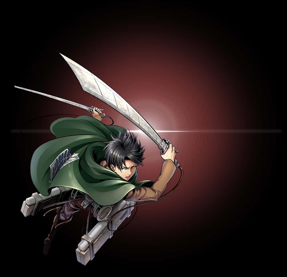 Attack on Titan-karakter i aktion Wallpapers