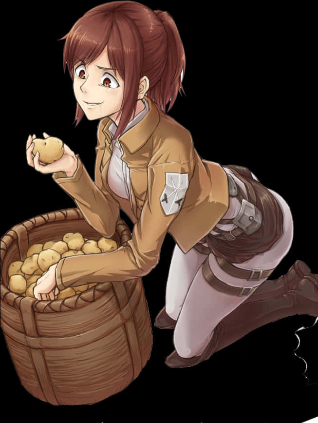 Attack on Titan karakter med kartofler Wallpapers