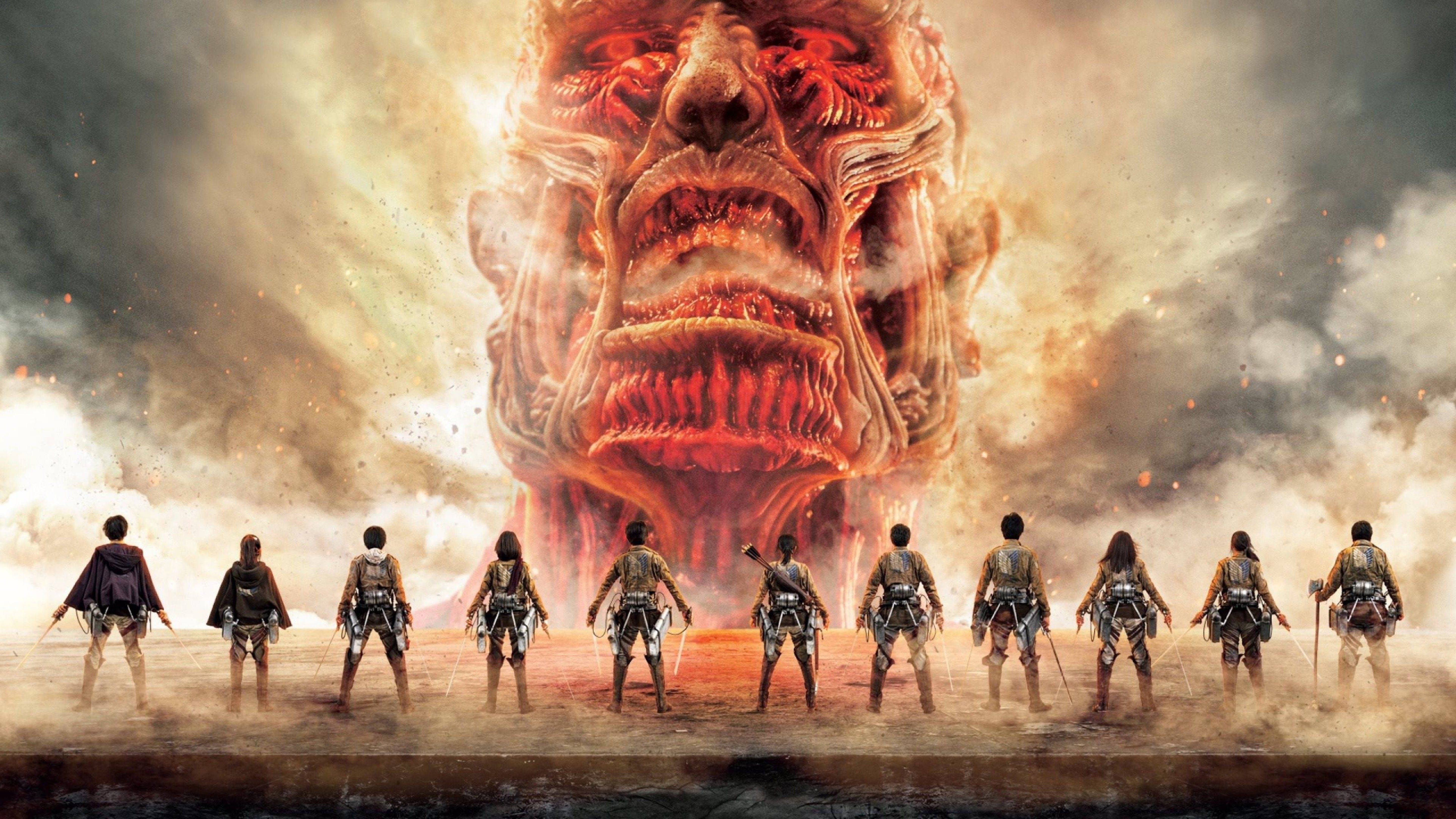 Attack On Titans 4K Ansigt af Titan Wallpapers