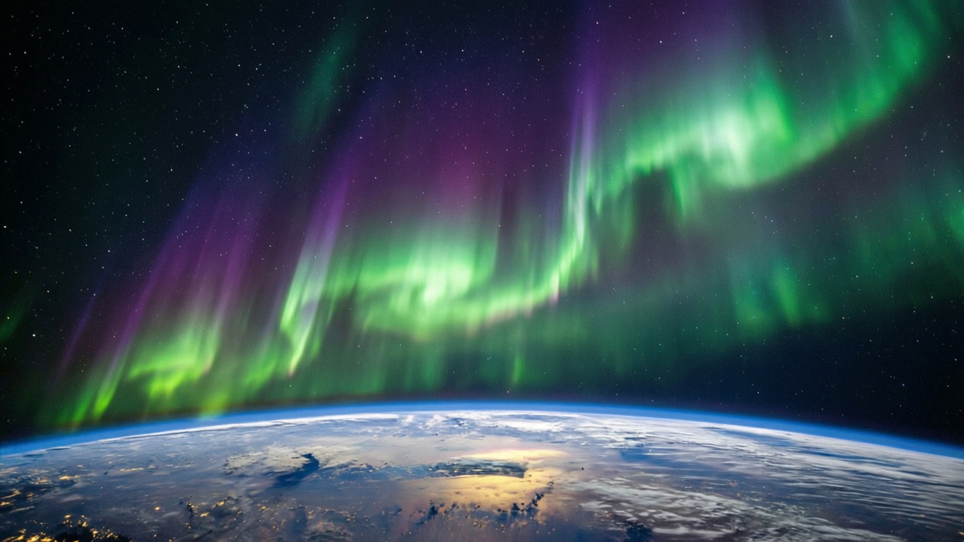 Aurora fra kredsløb Wallpapers