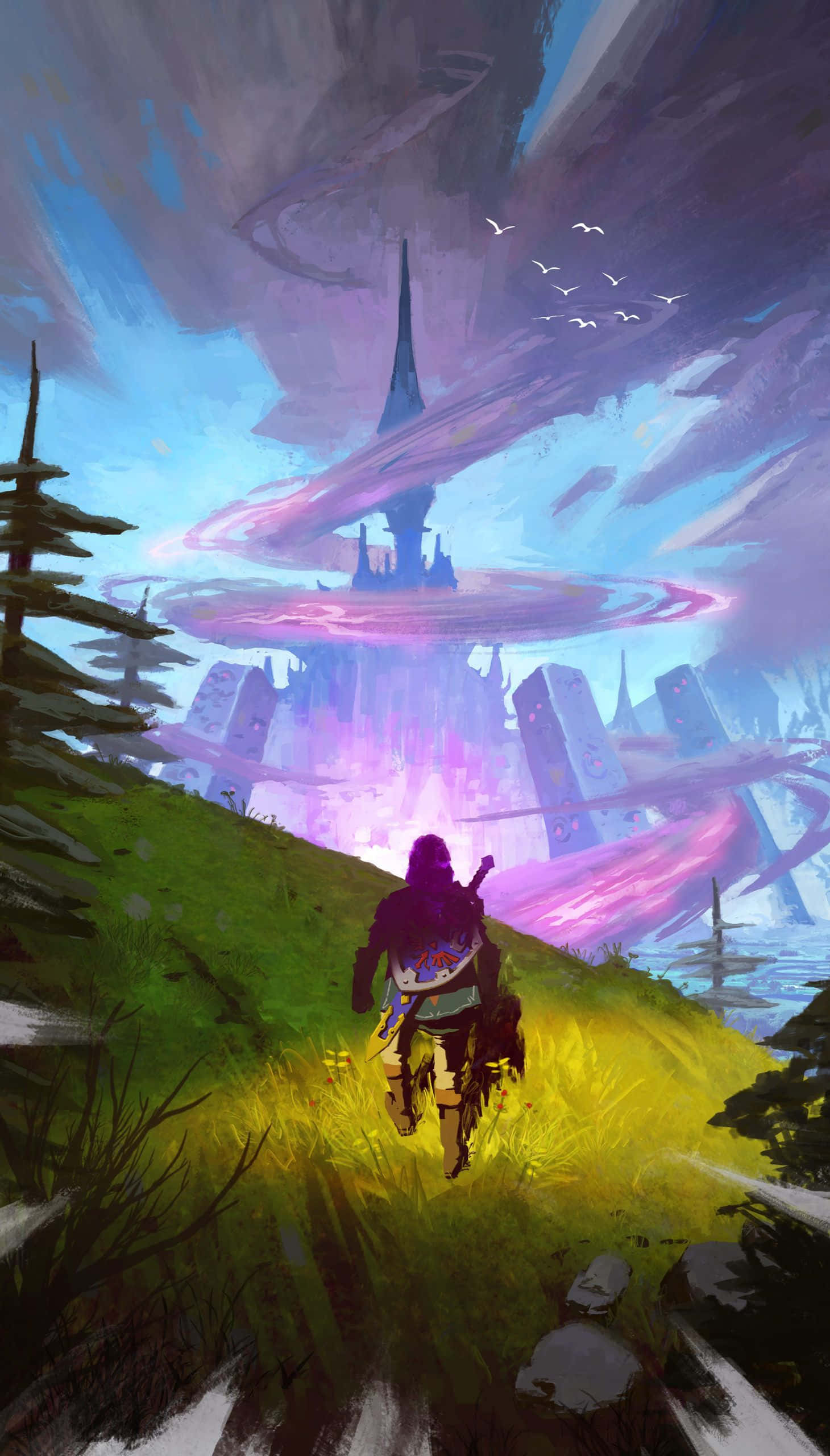 Autentisk Fantasiverden: Rejse Gennem Hyrule i The Legend of Zelda Wallpapers