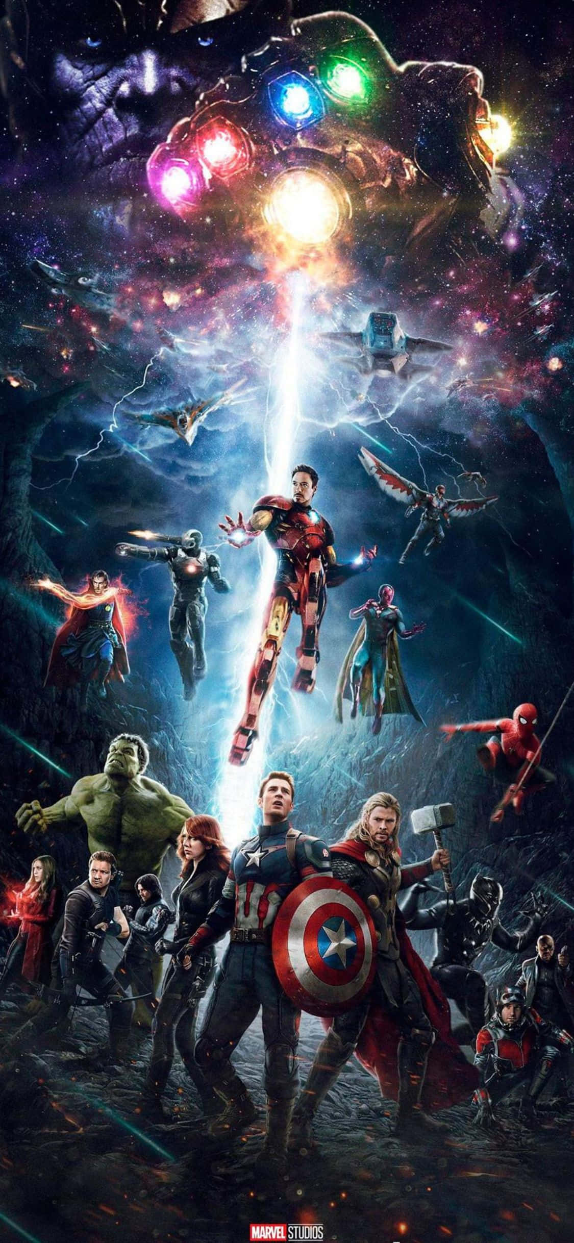 Avengers Cool Grafik iPhone XS Marvel Baggrund Wallpapers