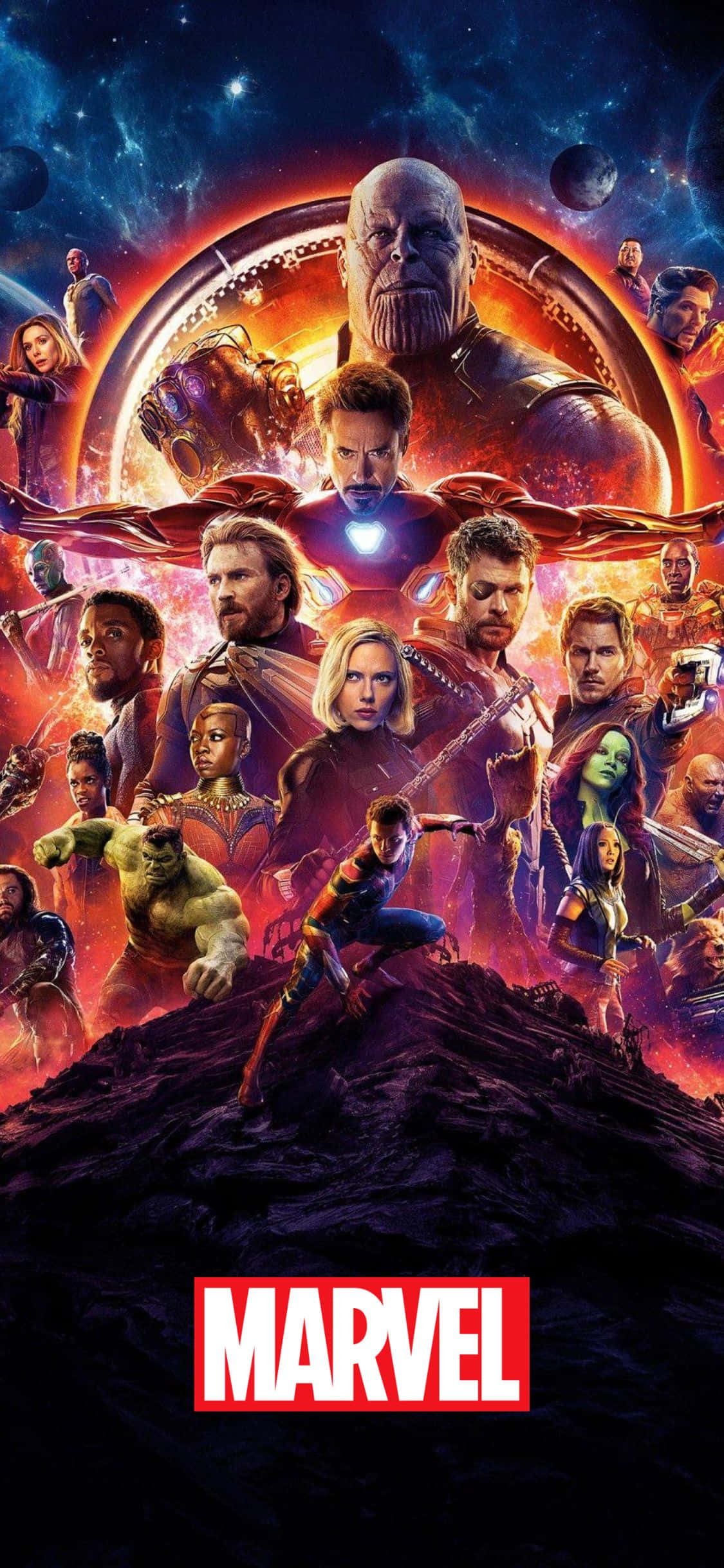 Avengers: Infinity War Plakat iPhone XS Marvel Baggrund Wallpapers