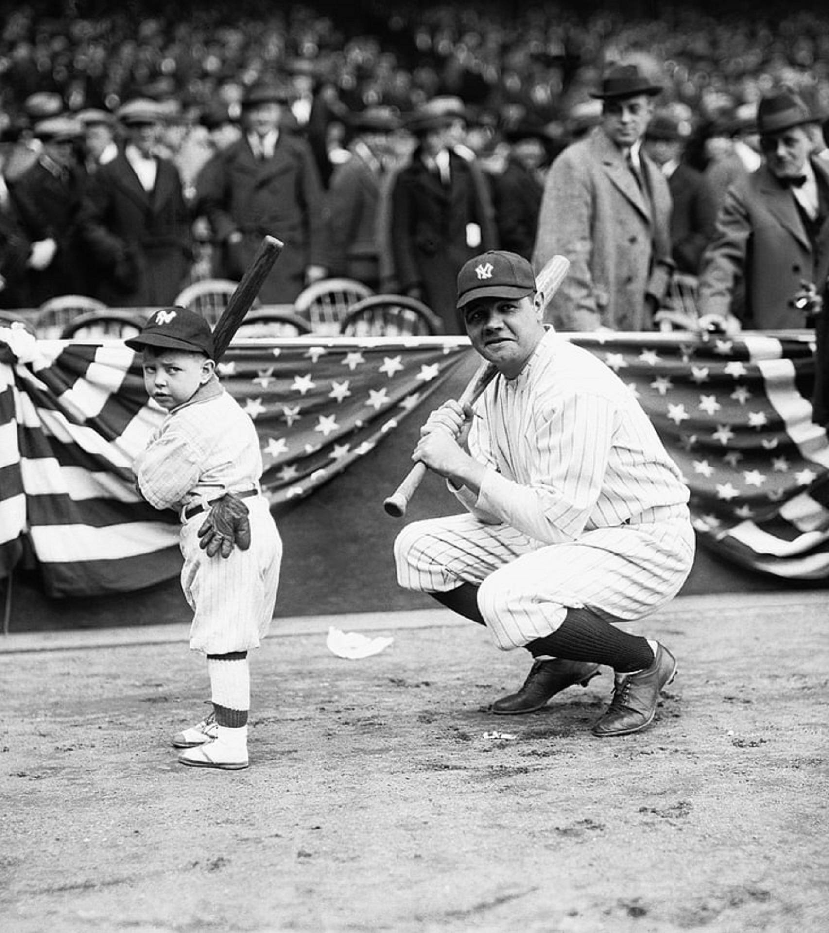 Babe Ruth og barn Wallpapers