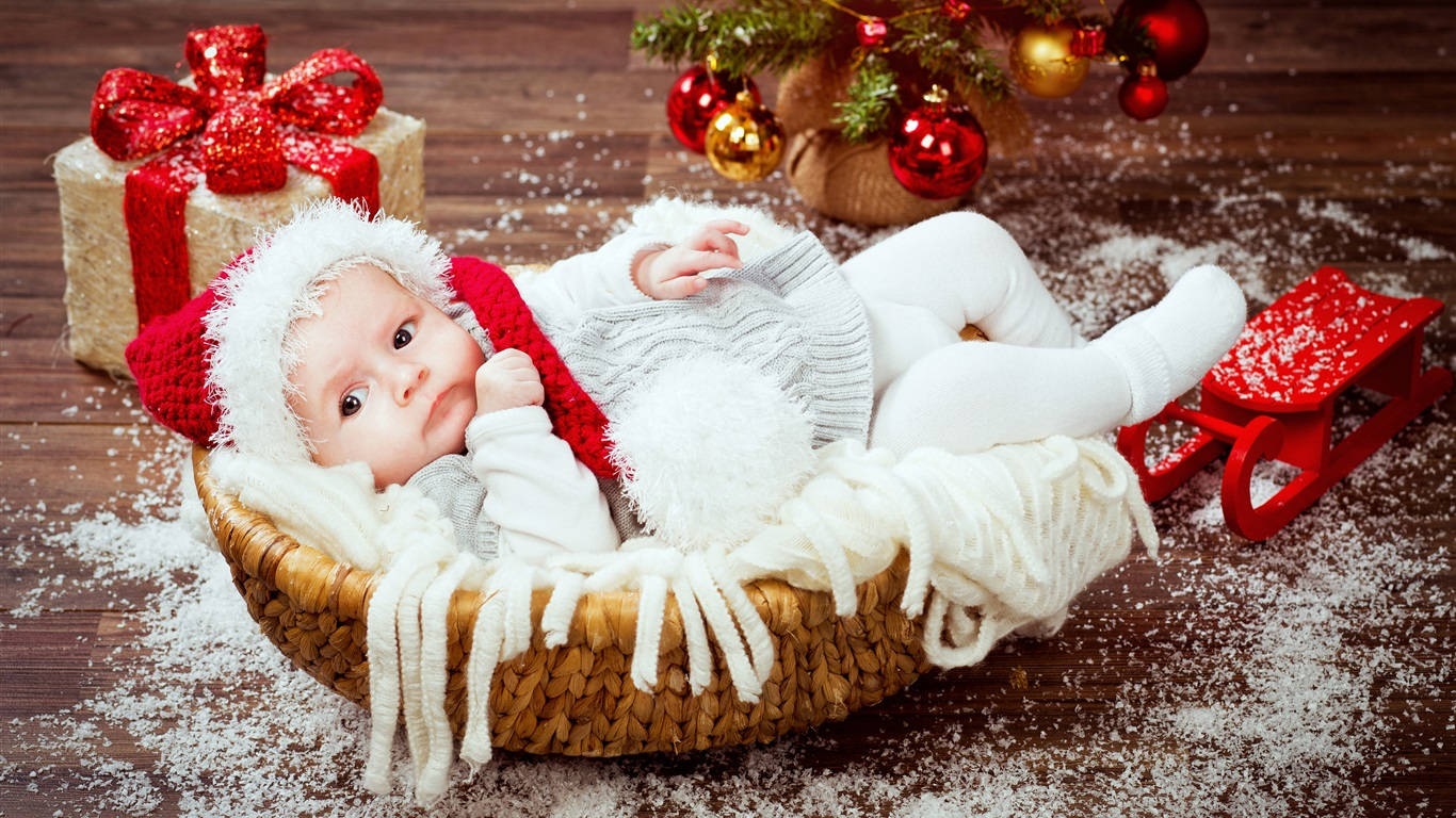 Baby og julegave Wallpapers
