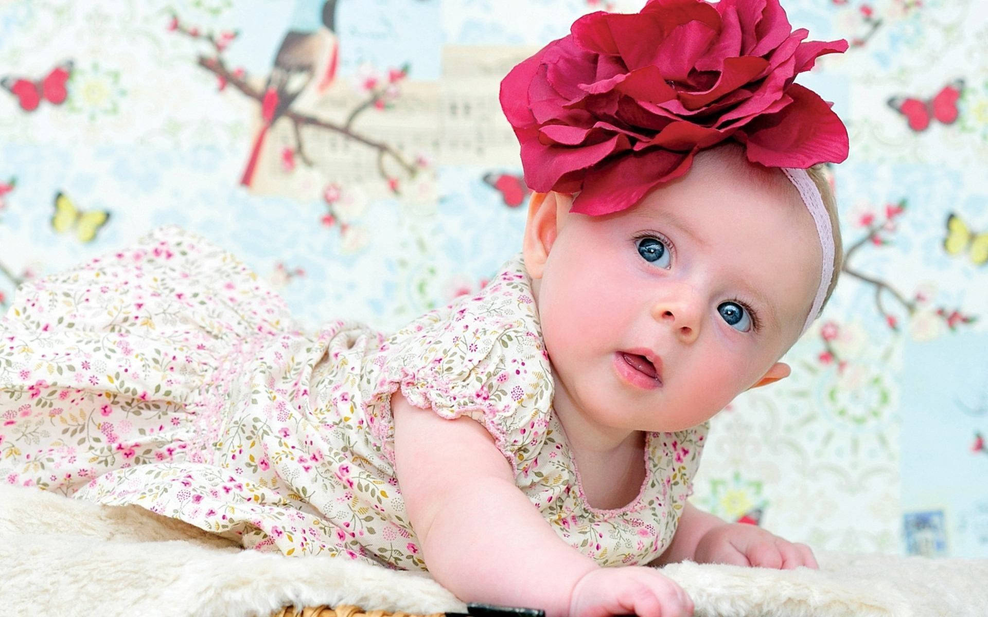 Baby pige sommerfugl Wallpapers