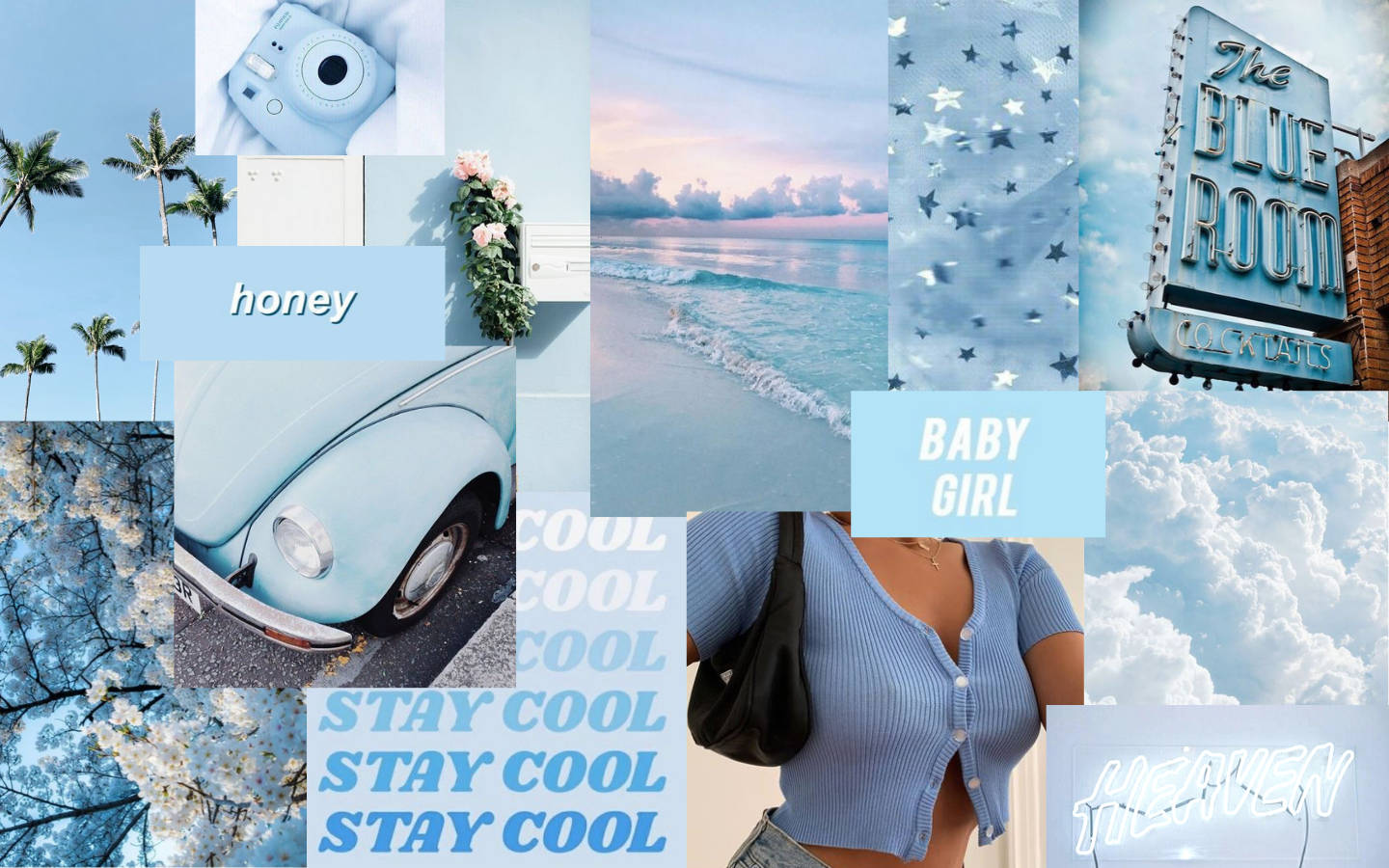 Babyblå retro MacBook Pro æstetik Wallpapers
