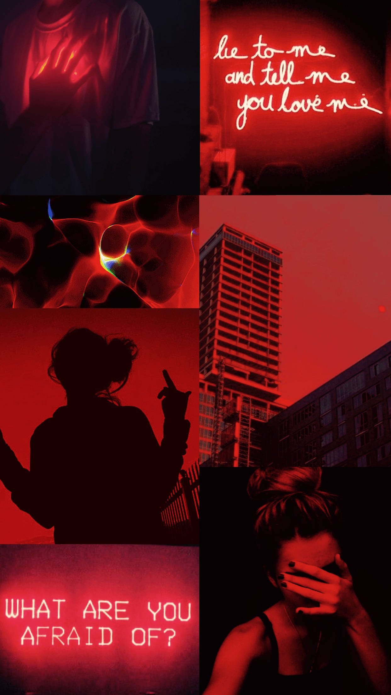 Badass trist pige rød æstetisk iPhone Wallpapers