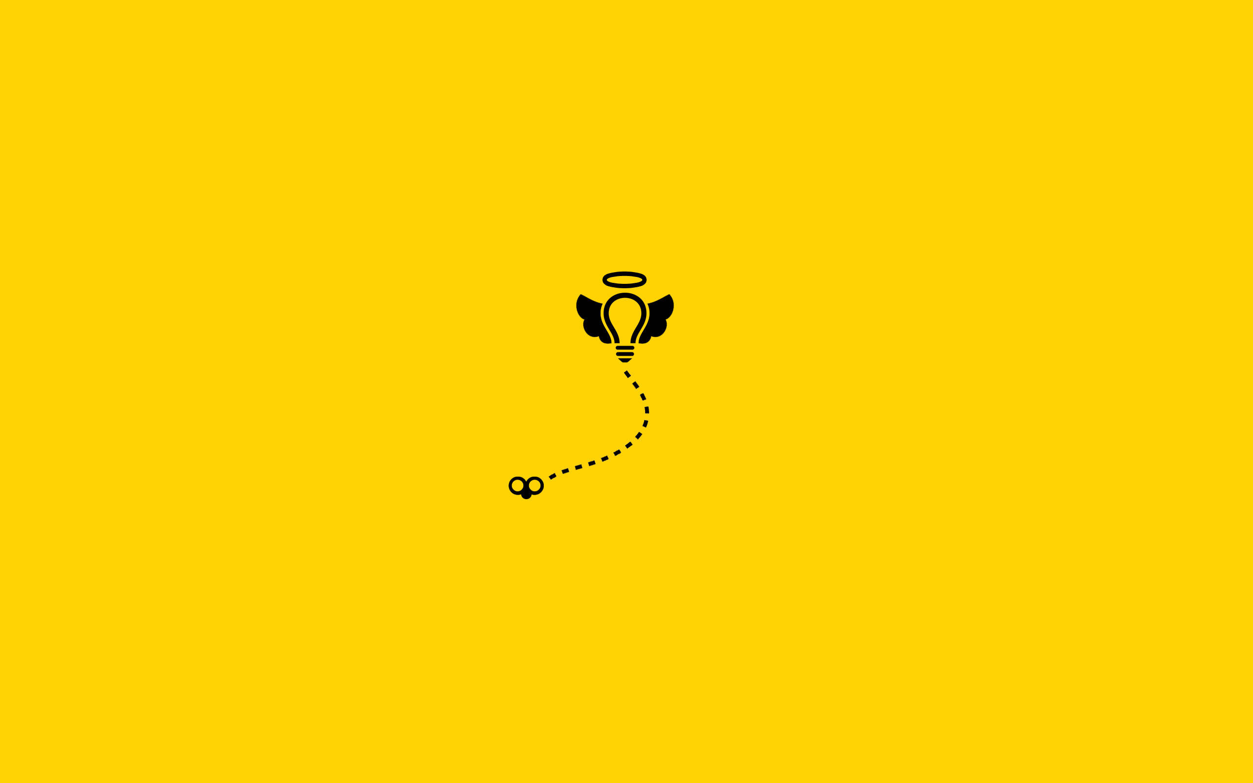 Bærbær med minimalistisk æstetik og vinget pære Wallpapers