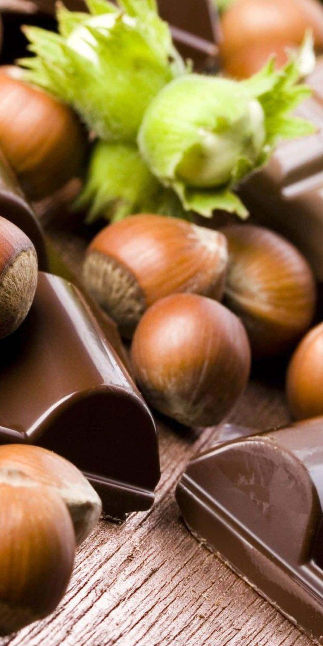 Baggrund med hasselnøddechokolade til Pixel 3 Wallpapers