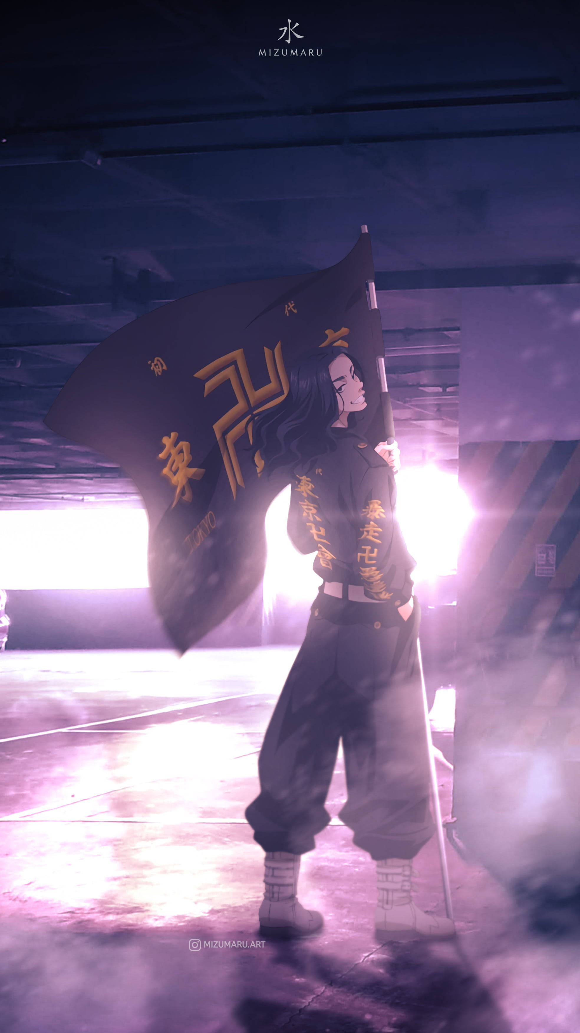 Baji Tokyo Revengers med flag Wallpapers