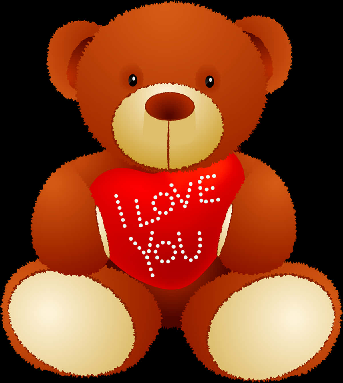 Bamse med kærlighedshjerte Wallpapers