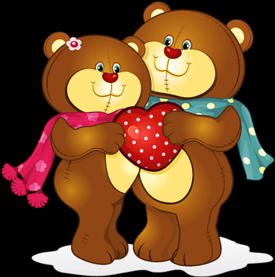 Bamser der holder et hjerte Wallpapers