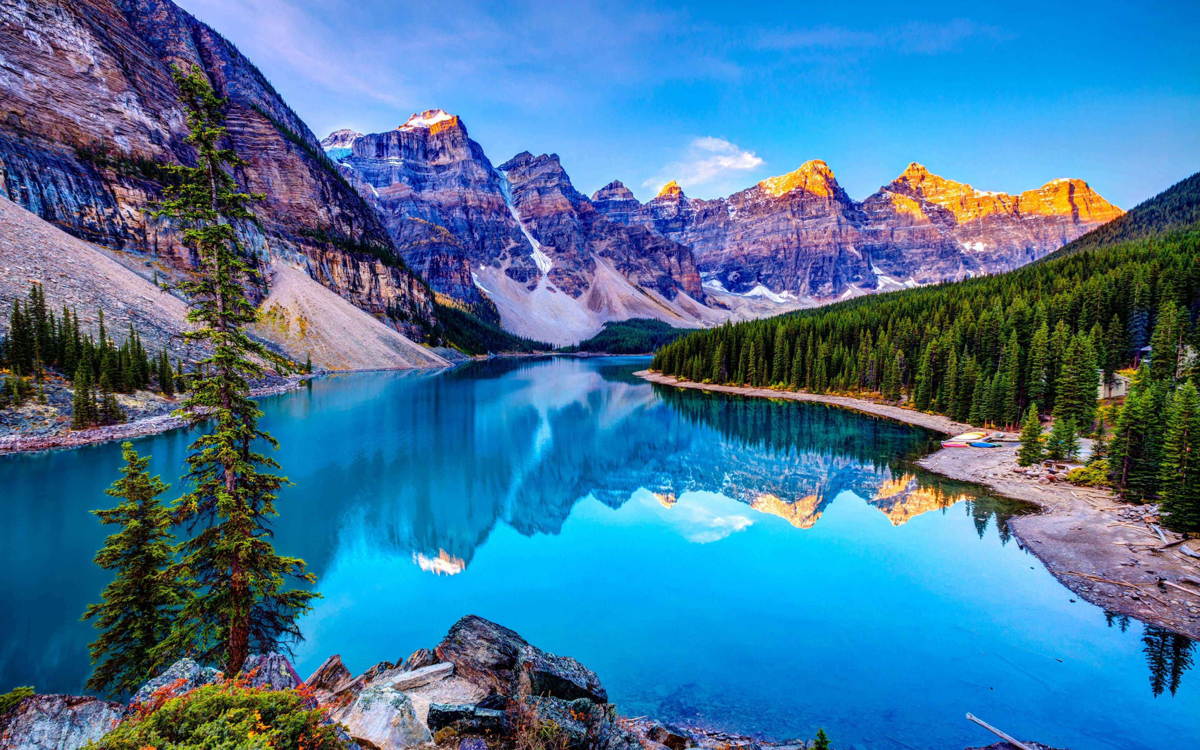 Banff National Park Alberta Canada 4K Baggrund Wallpapers