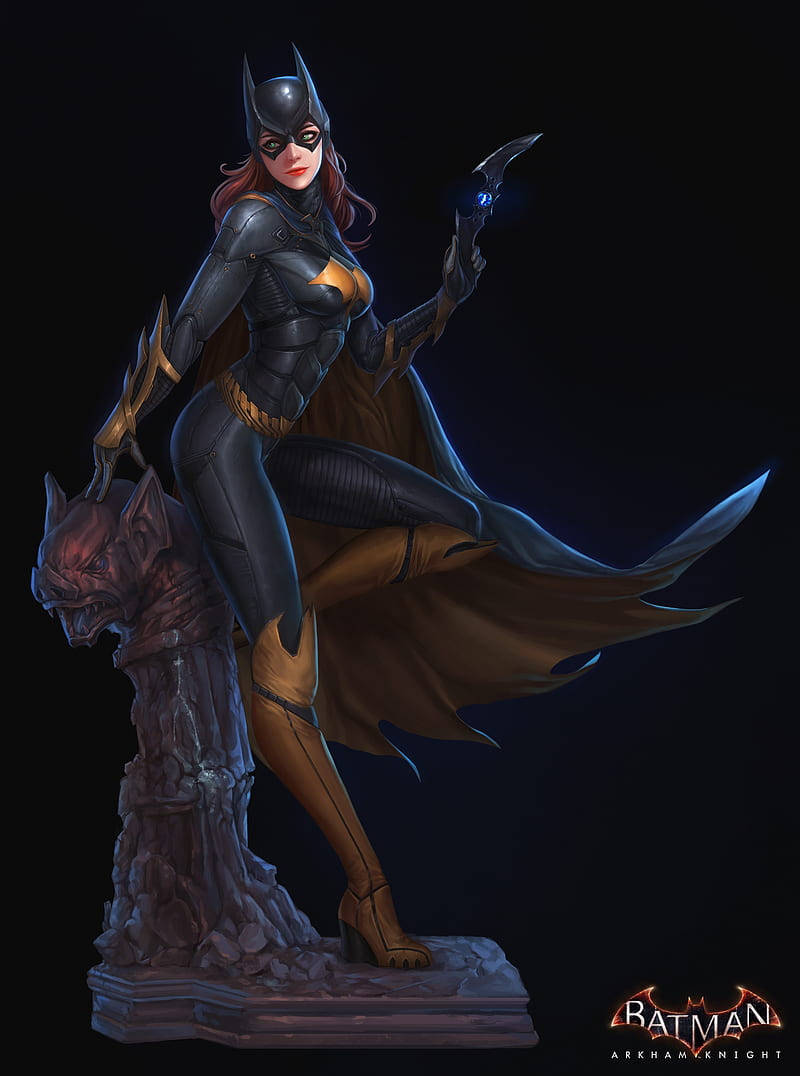 Batgirl-plakat fra Batman Arkham Knight iPhone Wallpapers
