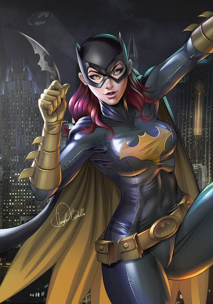 Batgirl poserer til Batman Arkham Knight iPhone Wallpapers