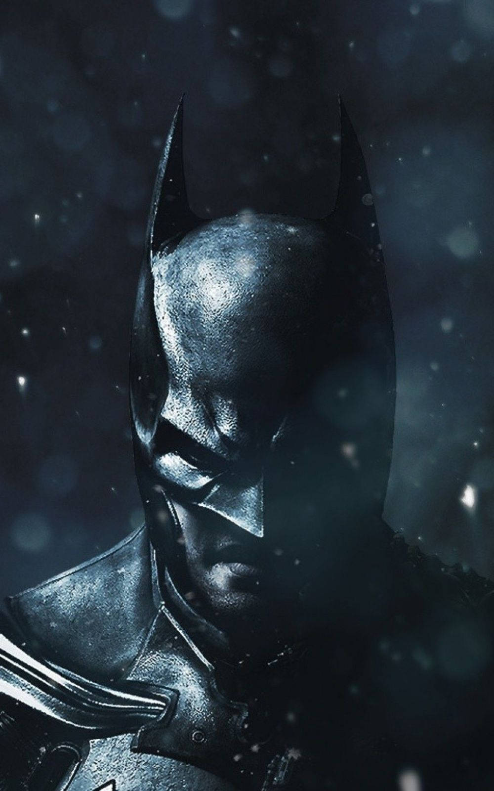 Batman Faldende Sne Nærbillede Wallpapers