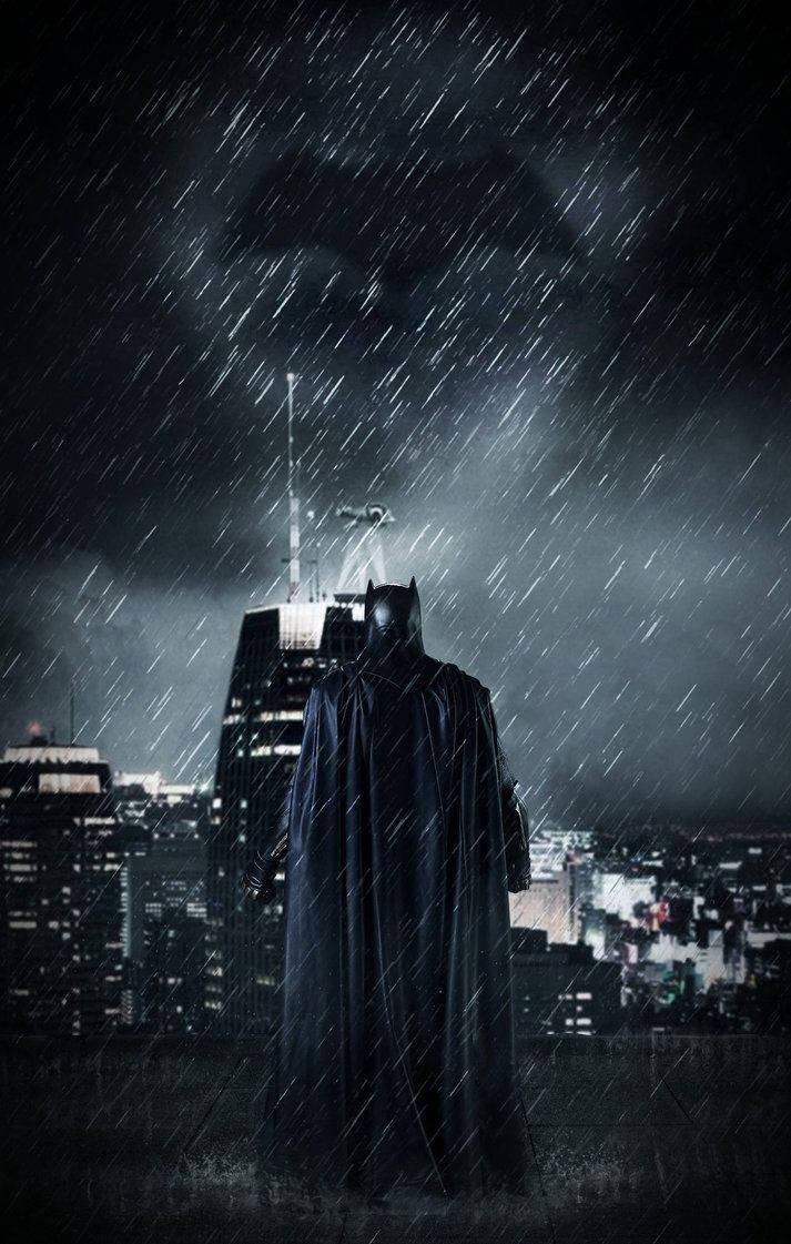 Batman i regnvejr baggrund — Batman Wallpapers